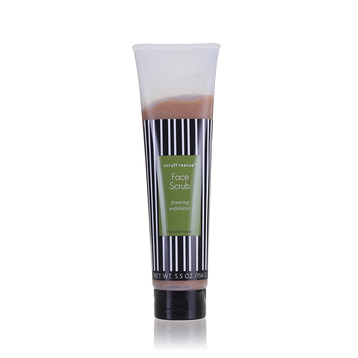 Scruff Rescue Exfoliating Face Scrub For Men - Organic Formula Facial Cleanser - Skin Care for Men - 5.5 Ounces - Natural Ingredients Exoliating Face Wash to Prevent Ingrown Hair - Vegan